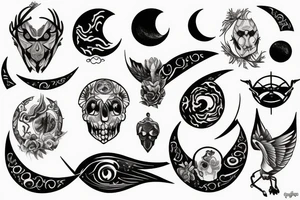 pagan moon tattoo idea
