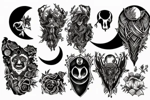pagan moon tattoo idea