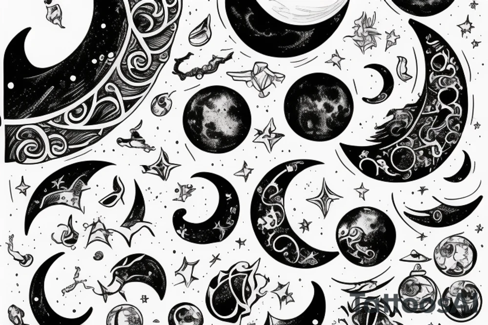 moon tattoo idea