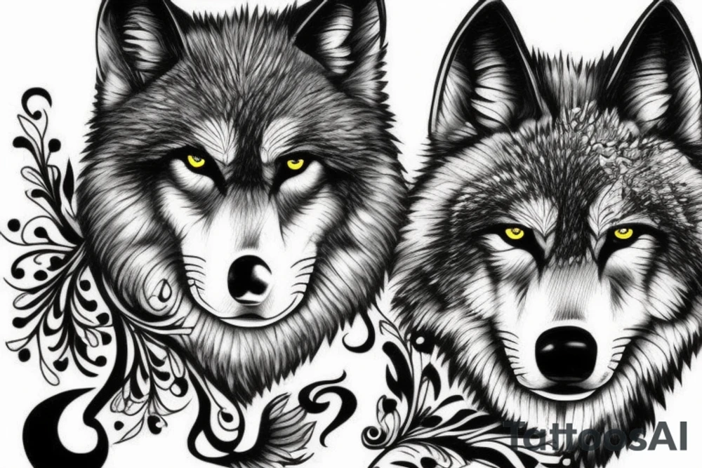 A wolf tattoo idea