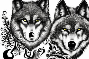 A wolf tattoo idea