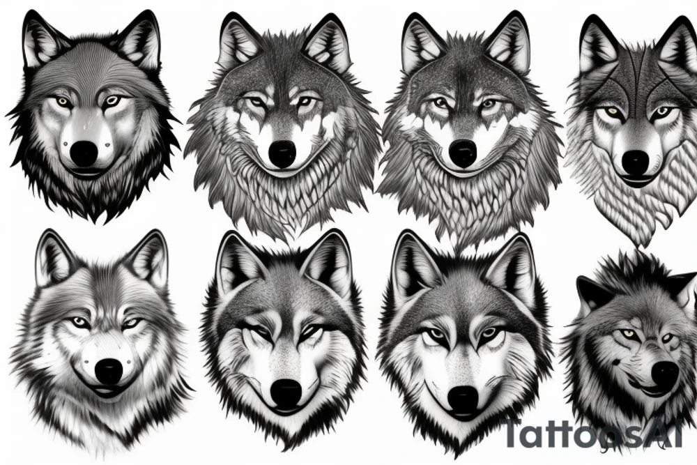 A wolf tattoo idea