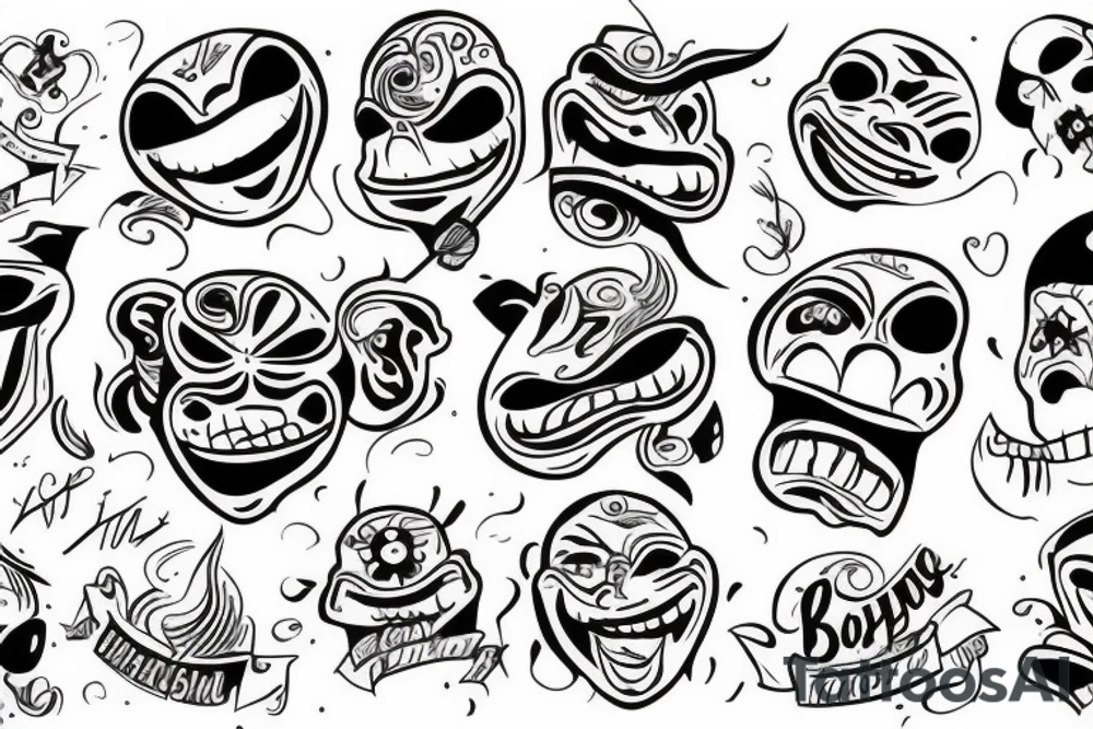 Smiling bomb tattoo idea