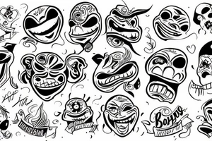 Smiling bomb tattoo idea