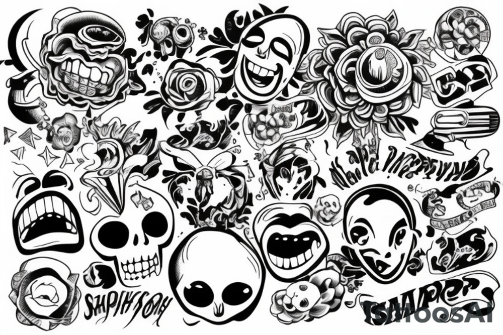 Smiling bomb tattoo idea