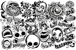 Smiling bomb tattoo idea