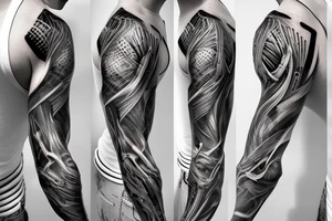biomechanical sleeve tattoo idea