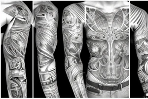 biomechanical sleeve tattoo idea
