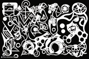 tehno mecanical greep tattoo idea