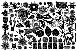 tehno mecanical greep tattoo idea