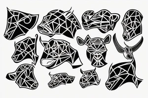 Beef head tattoo idea