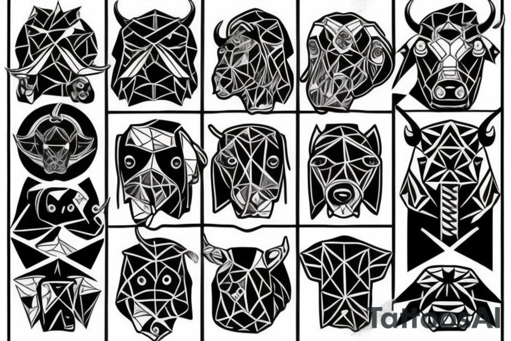 Beef head tattoo idea