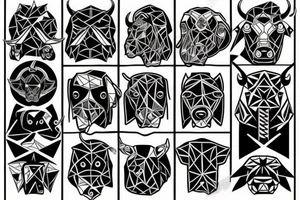 Beef head tattoo idea