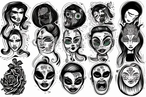 Face within the Ace card tattoo idea