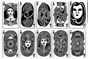 Face on  a playing card tattoo idea