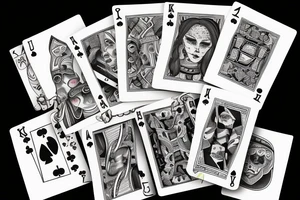 Face on  a playing card tattoo idea