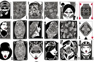 Face on  a playing card tattoo idea
