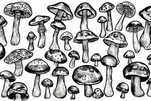 Magic mushroom tattoo idea