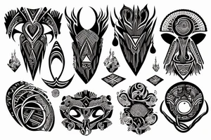 Stereometria style tattoo idea