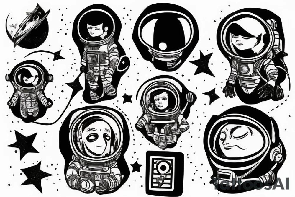 Ghost astronaut tattoo idea