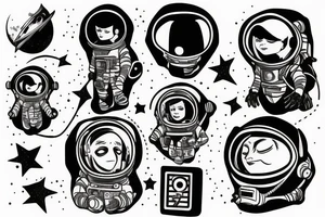 Ghost astronaut tattoo idea