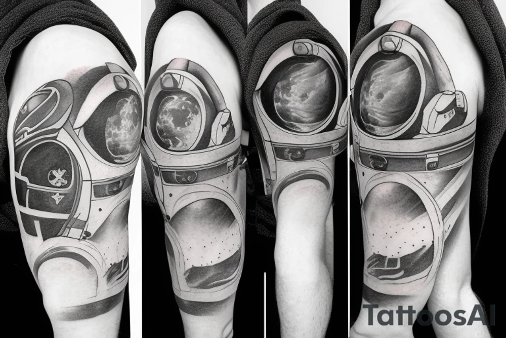 Floating Astronaut tattoo idea