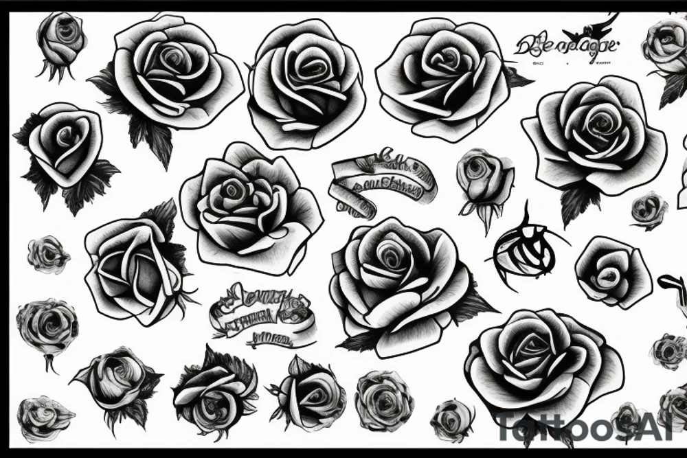 Dead rose tattoo idea