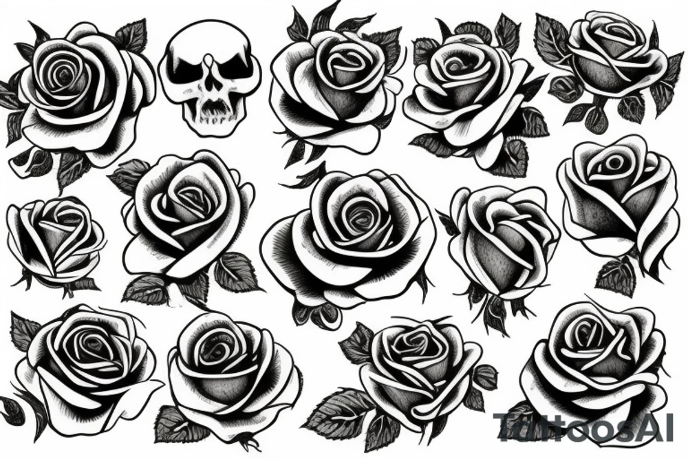Dead rose tattoo idea
