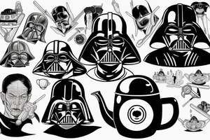 darth vadar with a tea cup with yin yang in helmet

keep it classy tattoo idea