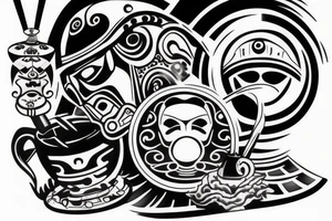 darth vadar with a tea cup with yin yang in helmet

keep it classy tattoo idea