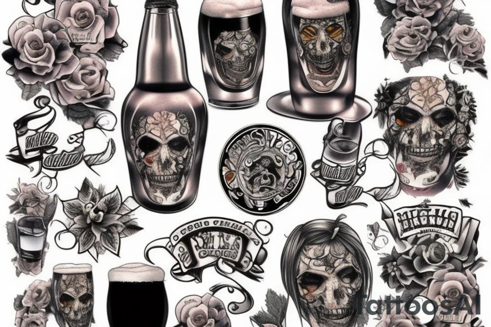 copybara with  beer tattoo idea