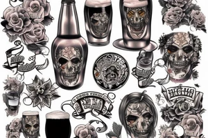 copybara with  beer tattoo idea