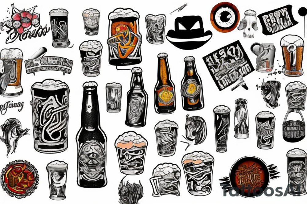 copybara with  beer tattoo idea