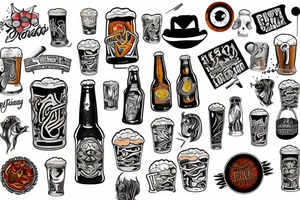 copybara with  beer tattoo idea
