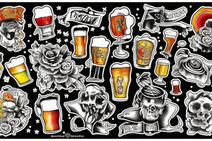 copybara with  beer tattoo idea