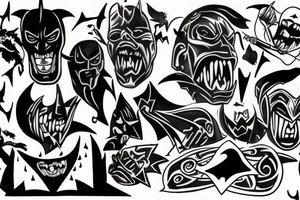 A dark knight screaming inside tattoo idea