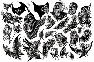 A dark knight screaming inside tattoo idea