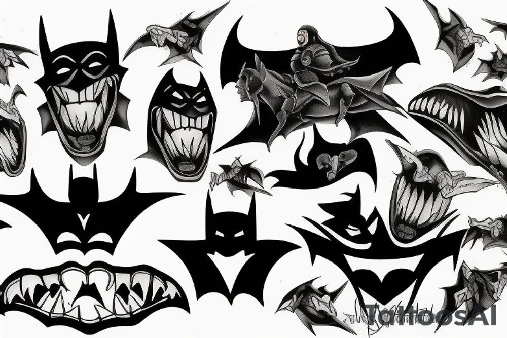 A dark knight screaming inside tattoo idea
