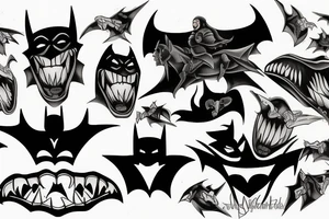 A dark knight screaming inside tattoo idea
