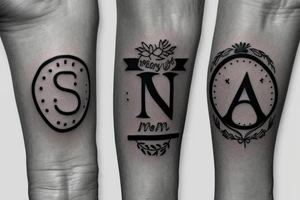 simple aesthetic mom and dad tatto with there birth year tattoo idea