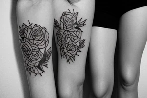 simple aesthetic mom and dad tatto with there birth year tattoo idea