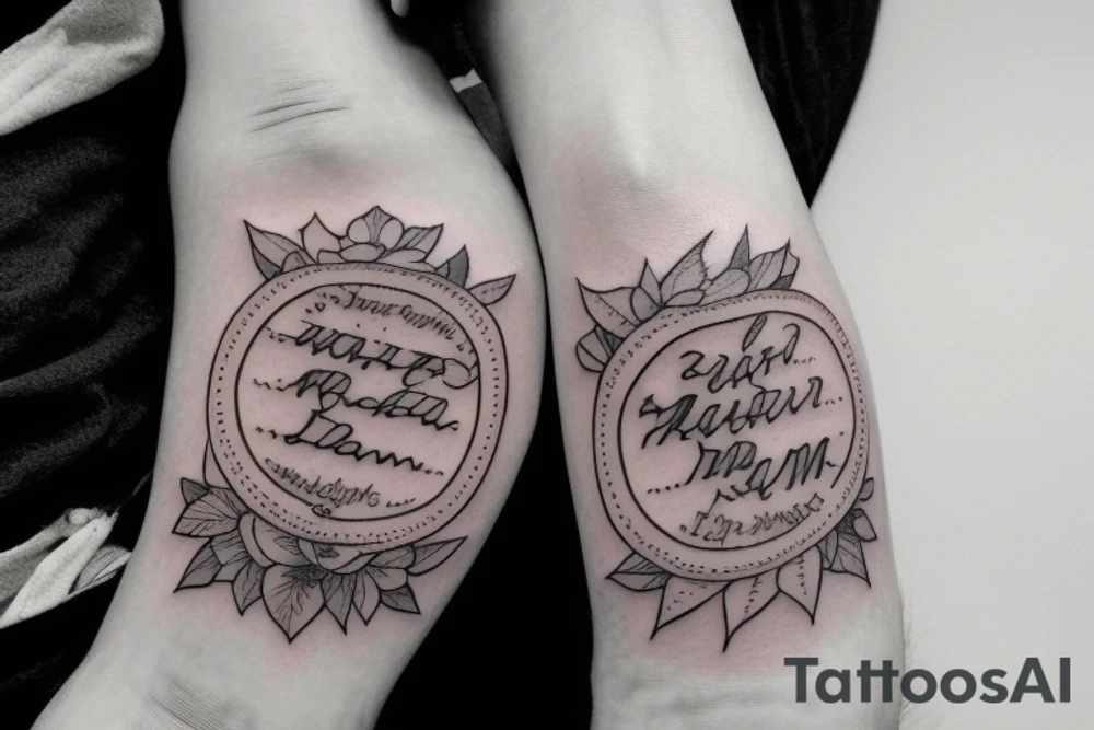 simple aesthetic mom and dad tatto with there birth year tattoo idea
