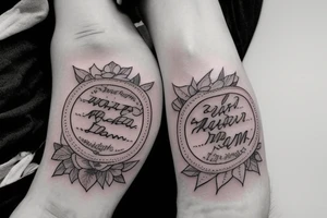 simple aesthetic mom and dad tatto with there birth year tattoo idea