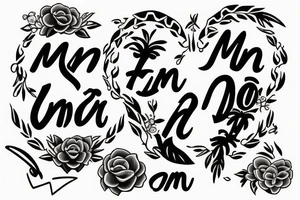 simple aesthetic mom and dad tatto with there birth year tattoo idea