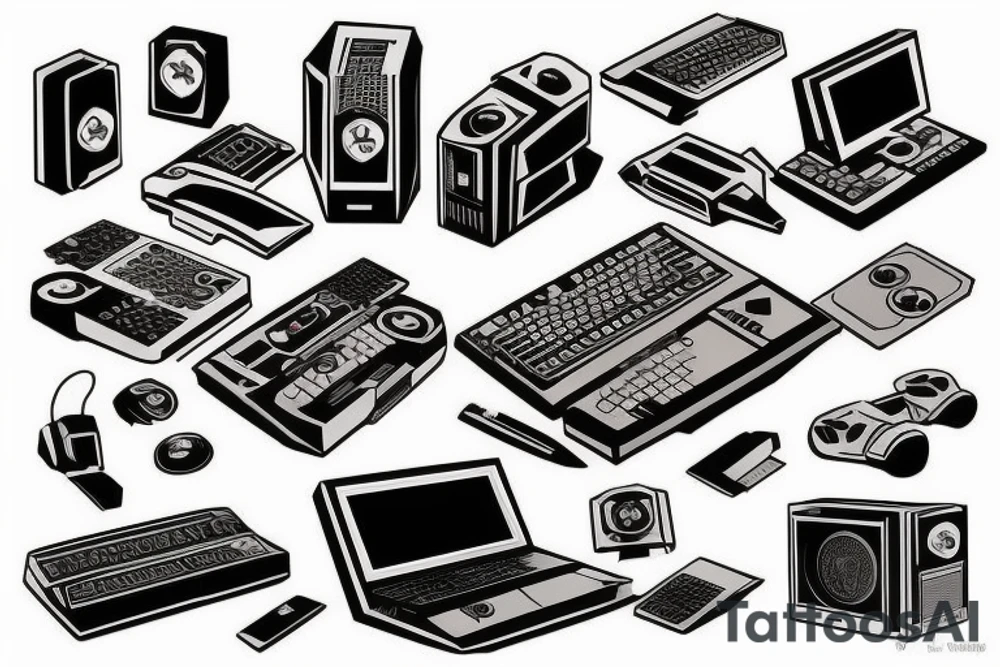 Computer gaming tattoo idea