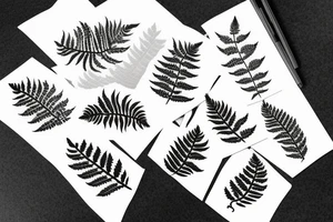 fern leaves tattoo idea