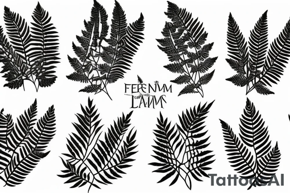 fern leaves tattoo idea