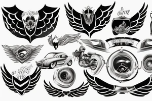 Grease car wings tattoo idea