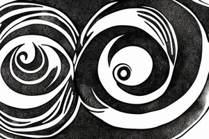 Yin Yang sign with a semi colon tattoo idea
