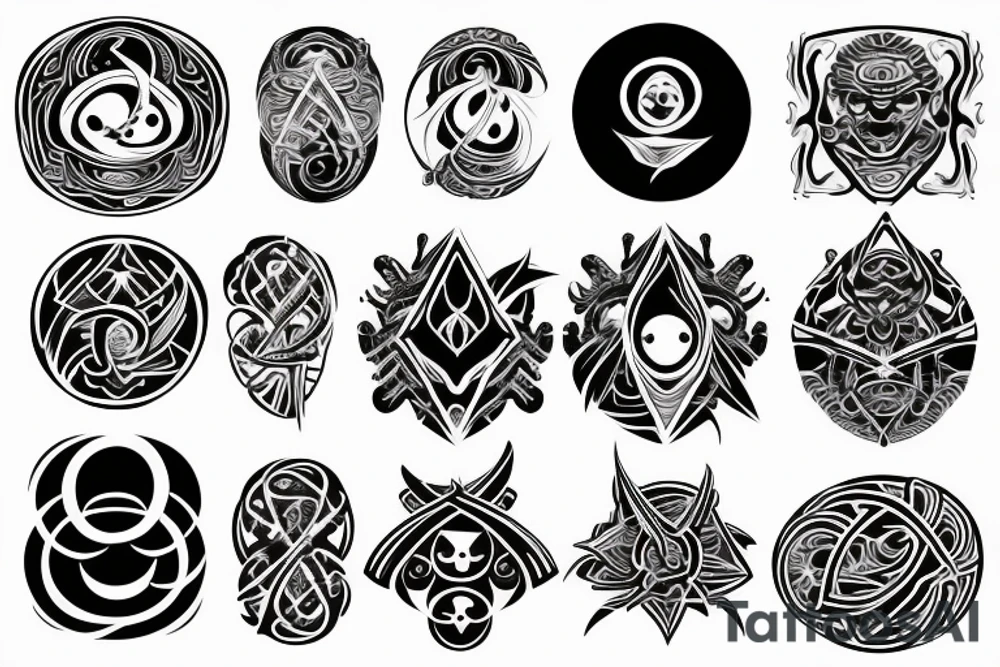 Chaos star with ying-yang symbol inside tattoo idea